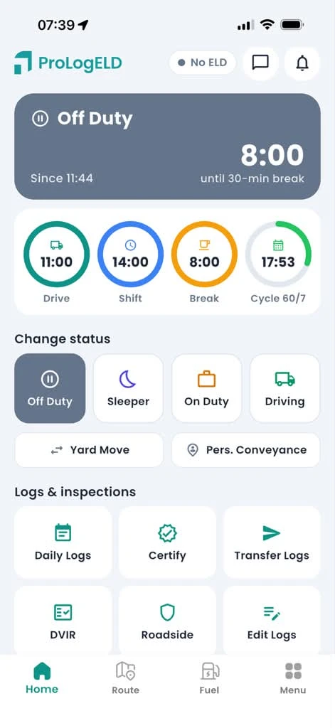 ProLogELD driver app